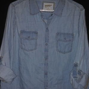 Denim button down